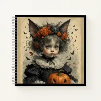 Halloween Theme - Creepy Victorian Girl Notebook