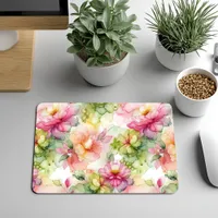 Pastel Flower Alcohol Ink Illustration  Mouse Pad