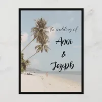 Beautiful Day Beach Travel Tropical Wedding Postcard