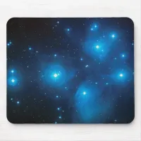 Lovely Aqua Blue Constellation Pleiades Celestial Mouse Pad