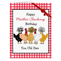 Happy Mother Clucking Birthday Funny Chicken  Card