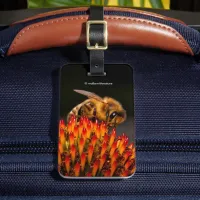Beautiful Honeybee Pollinating a Coneflower Luggage Tag