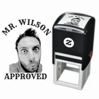 Create A Custom Funny Face Teacher Approval Rubber Self-inking Stamp