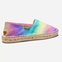 [Rainbow Mist] Pastel Tie-Dye Stripes Espadrilles