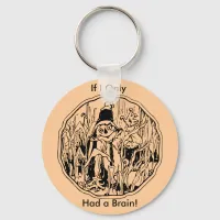 Halloween Scarecrow No Brain Keychain