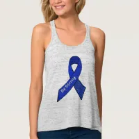 Stay Strong ME/CFS Warrior Blue Awareness Ribbon Tank Top