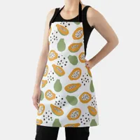 Summer Papaya Tropical Fruit Patterned Apron