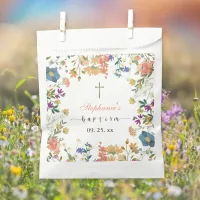 Wildflower Floral Baptism Favor Bags