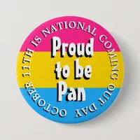 Proud to be Pan, October 11th Coming Out Day Button