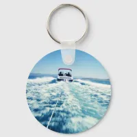 Tubing on Pyramid Lake Keychain