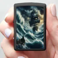 Pirate Ship In A Storm Zippo Lighter