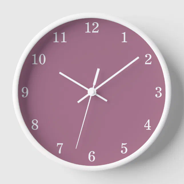 Mauve Stylish Minimalist Wall Clock