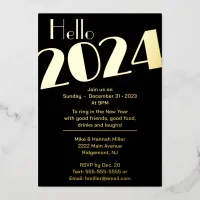 New Year's Eve Party Foil Invitation