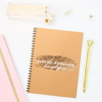 Modern Simple Orange Faux Gold Foil Professional Notebook
