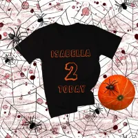 Halloween Birthday Girls Name Orange Black Baby T-Shirt