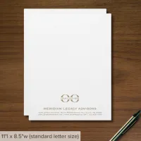 Simple White Gold Business Letterhead with Logo