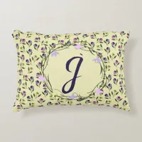 Pretty Pink Purple and Yellow Pansies Accent Pillow