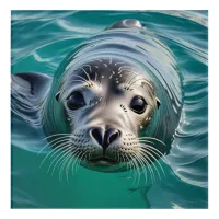 Cute Seal Sticking Head out of Water  Acrylic Print