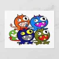 Halloween Monster Friends Postcard