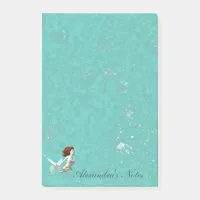 Pretty Koi Mermaid Swimming Underwater Post-it Notes