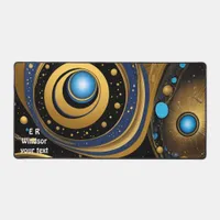 Ancient symbols in vibrant Abstract Design Desk Mat