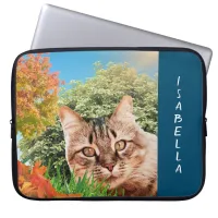 Your Cat Picture Custom Pet Photo Portrait Laptop Sleeve