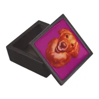 Red Golden Retriever Front Profile Jewelry Box