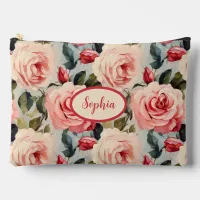 Pink And Red Roses Floral Pattern
