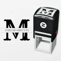 Fancy Monogram Self-Inking Address Rubber Stamp