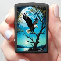 Eagle's Moonlit Vigil Zippo Lighter