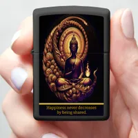 Calm Buddha meditating in cosmos Zippo Lighter