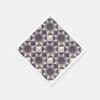 Paper Napkin - Purple Quilt Pattern