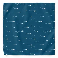 Funny Sperm Donor Blue White Bandana