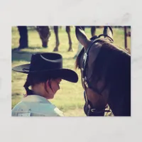 A Girl and Her Horse Postcard