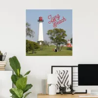 Guiding Lights: Long Beach Lighthouse Serenity Poster