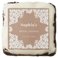 Mexican Brown Talavera Bridal Shower  Brownie