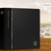 Financial Planner Portfolio Binder Black and Gold