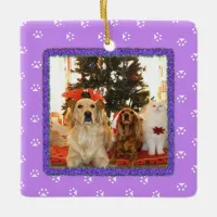 Pretty Purple Pet Christmas Ornament