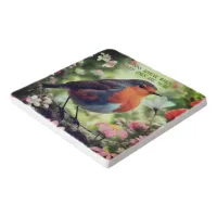 Robins Appear When Loved Ones Are Near Marble Trivet