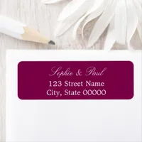 Elegant Mulberry Return Address Label