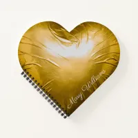 Gold Heart 3D Elegant Modern Valentine Notebook