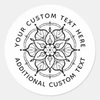 Mandala Black and White sticker