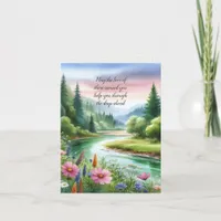 Watercolor Landscape Sympathy Thank You Card