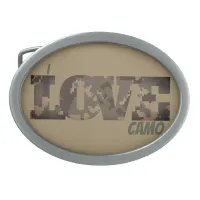 I Love Camouflage Green Brown | Belt Buckle