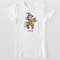 Cute Witch Riding a Horse T-Shirt