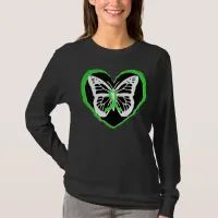 Lyme Disease Awareness Butterfly Lyme Ribbon Heart T-Shirt