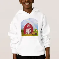 Add Your Name to Red Barn with Blue Sky Hoodie