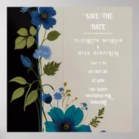 Wedding Floral Invitation Collection Poster