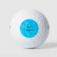 Aqua Water Pattern With Reflection Waves Golf Balls