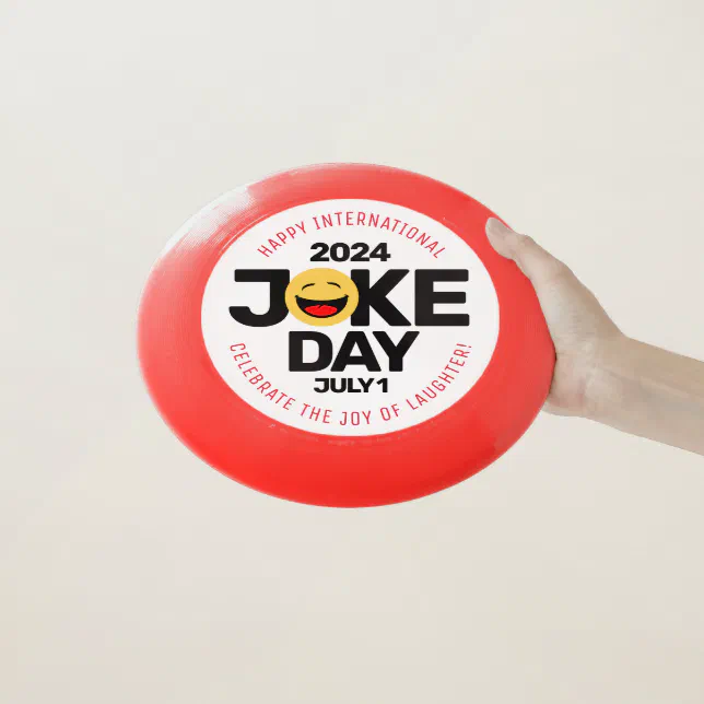 International Joke Day Laughing Face Wham-O Frisbee